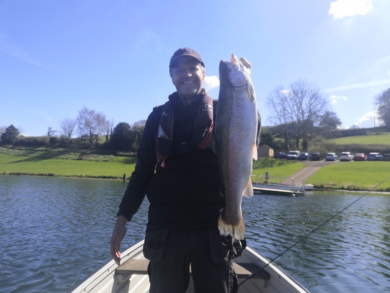 Andrew with his 4.5lb fly caught trout