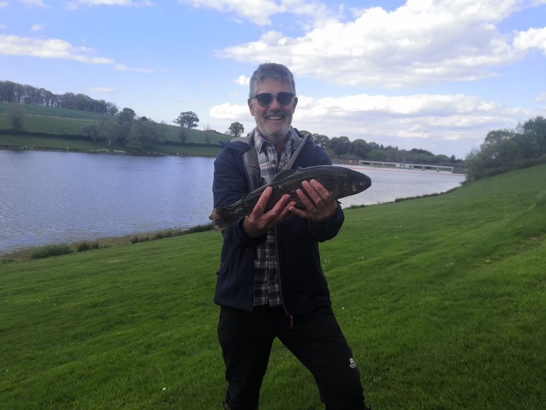 scott with a fine 3.5lb rainbow trout