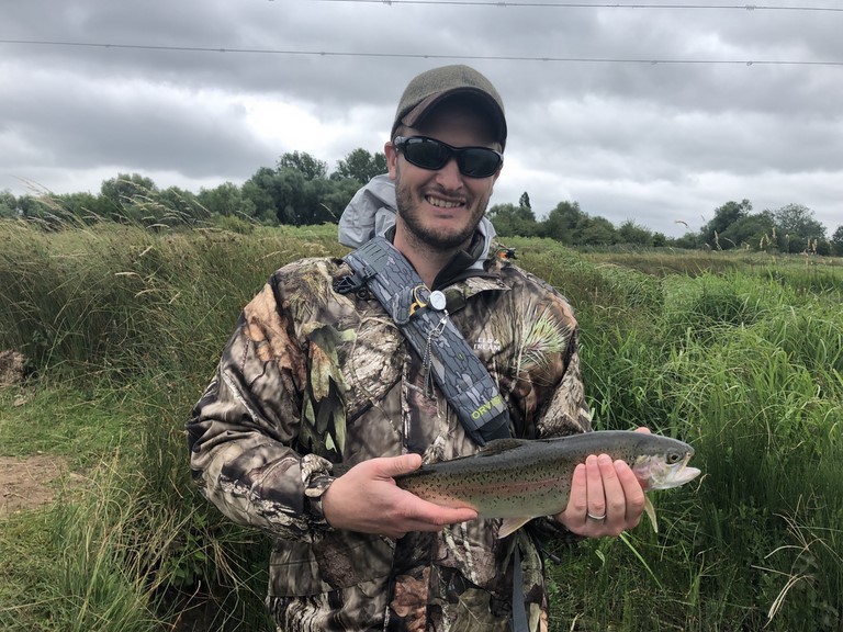 Sean with his rainbow trout